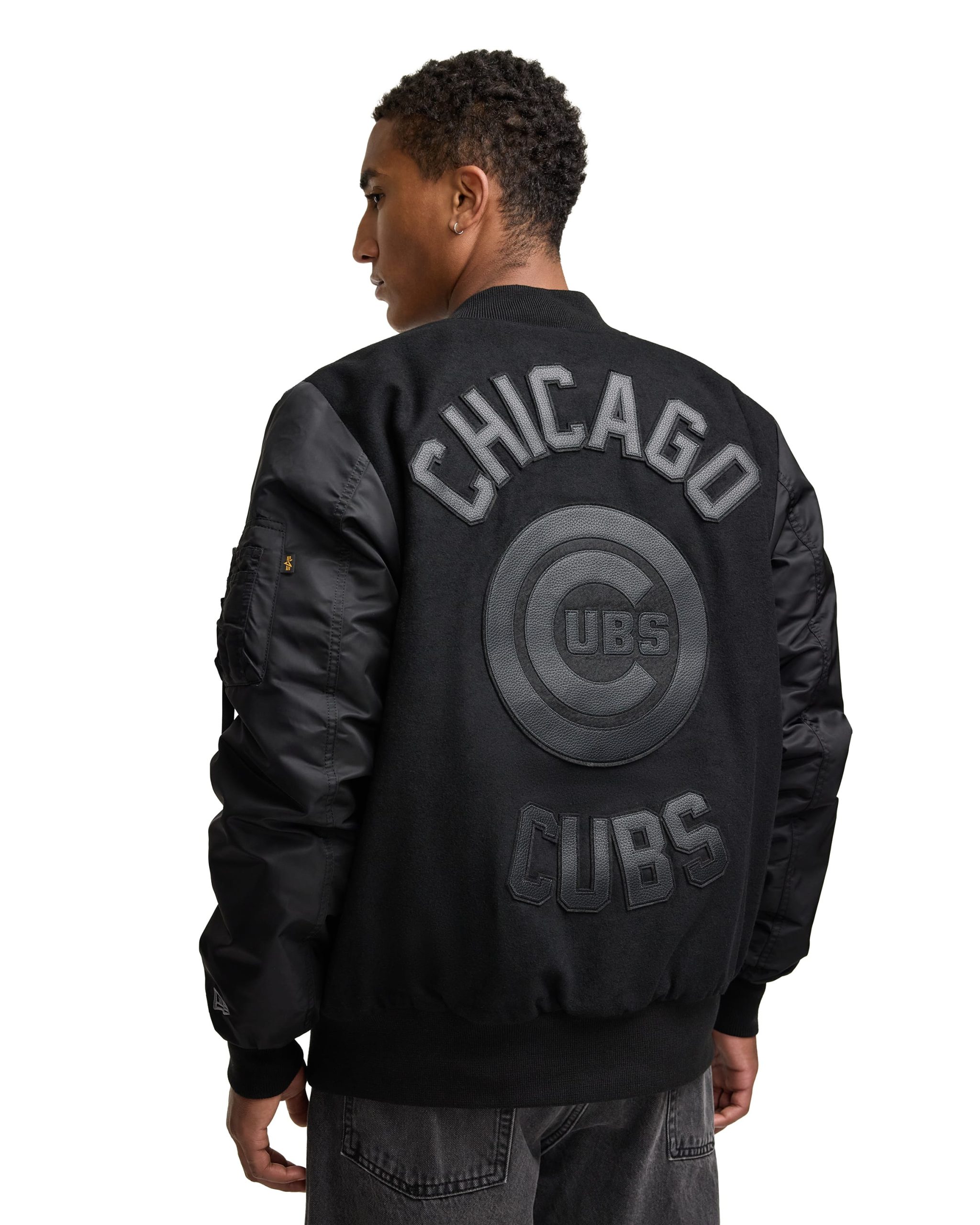 Alpha Industries x San Francisco Giants MA-1 Wool Varsity Jacket Black - Image 2