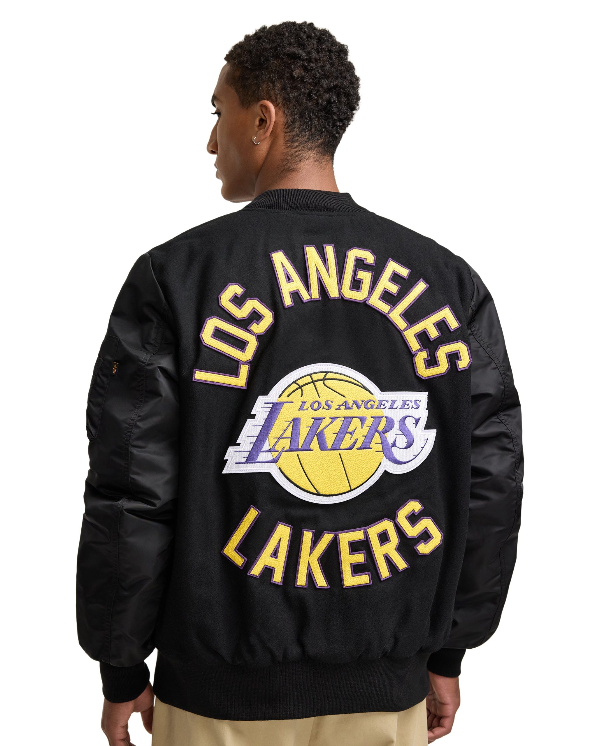 Alpha Industries x Los Angeles Lakers MA-1 Wool Varsity Jacket - Image 5