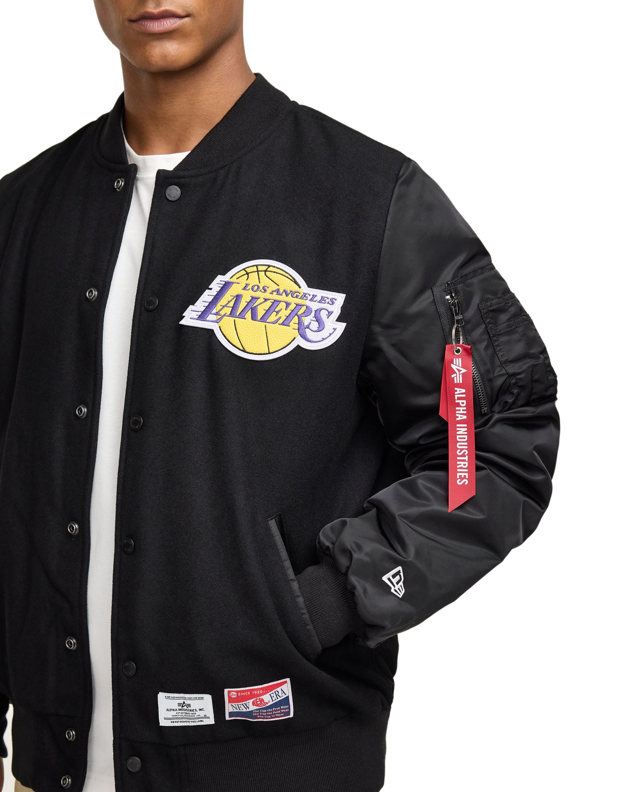 Alpha Industries x Los Angeles Lakers MA-1 Wool Varsity Jacket - Image 4