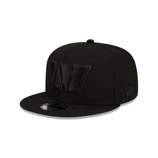 Washington Commanders Black On Black 9FIFTY Snapback Hat